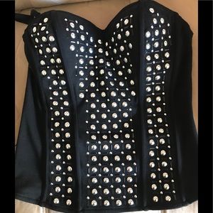 Guess Bling Studded Bustier Corset top
